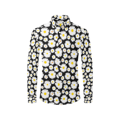 Daisy Pattern Print Design 01 Men's Long Sleeve Shirt