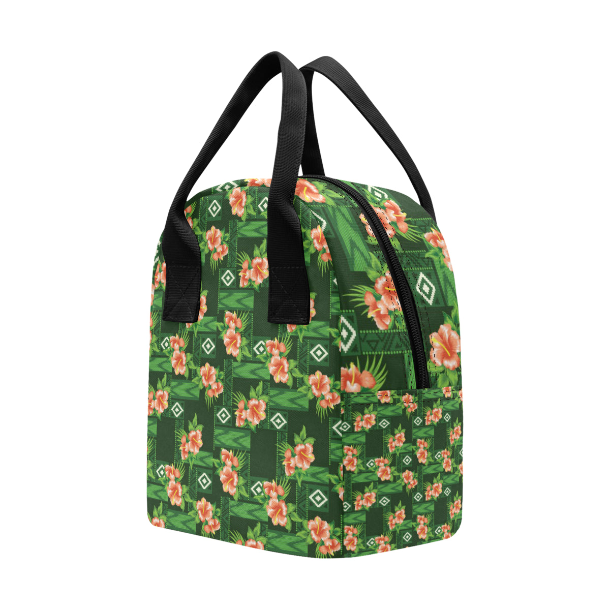 Hibiscus Pattern Print Design HB05 Insulated Lunch Bag