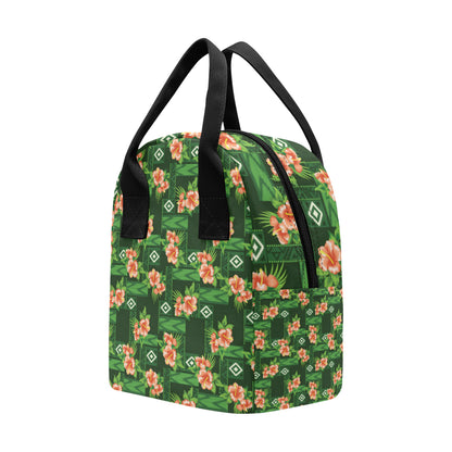 Hibiscus Pattern Print Design HB05 Insulated Lunch Bag