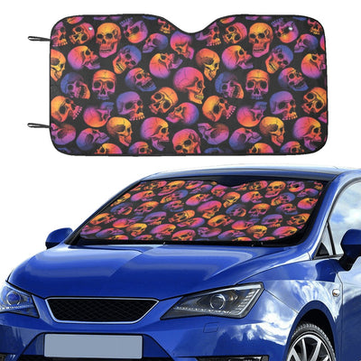 Skull Multicolor Print Design LKS3011 Car front Windshield Sun Shade