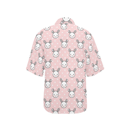 Rabbit Pattern Print Design RB02 Women's Hawaiian Shirt