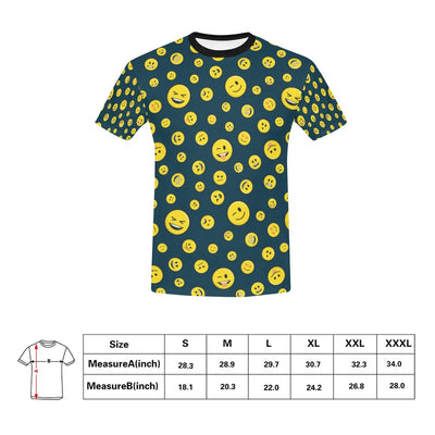 Smiley Face Emoji Print Design LKS301 Men's All Over Print T-shirt