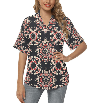 Medallion Pattern Print Design 01 Women's Hawaiian Shirt