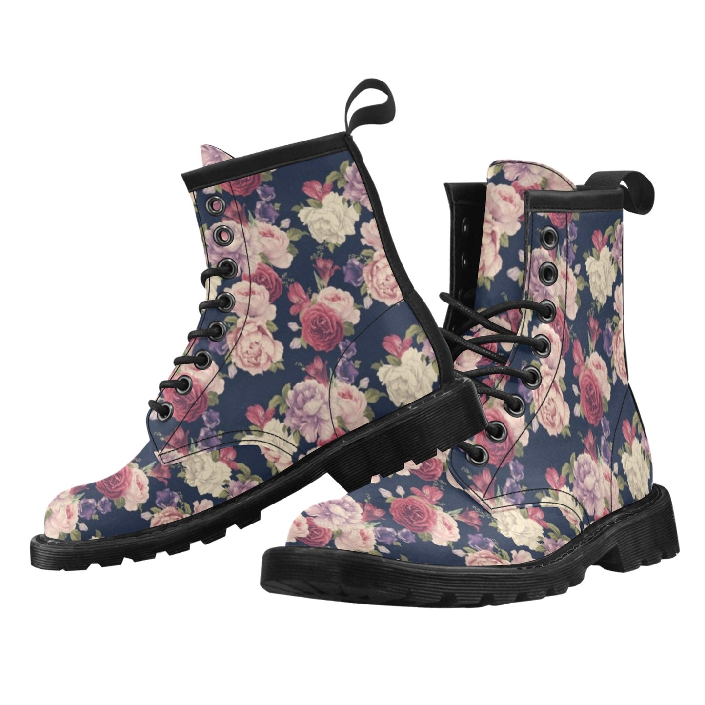 Peony Pattern Print Design PE03 Women's Boots