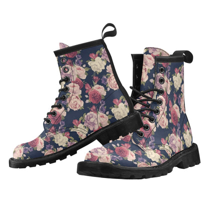 Peony Pattern Print Design PE03 Women's Boots
