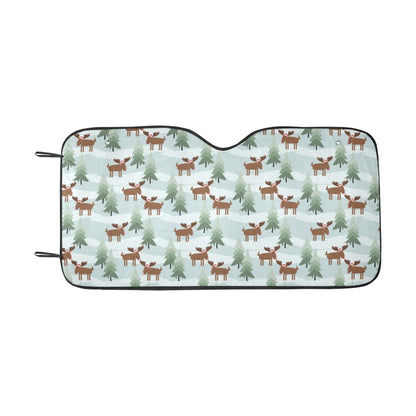 Moose Print Design LKS402 Car front Windshield Sun Shade