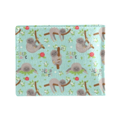 Sloth Print Design LKS305 Men's ID Card Wallet