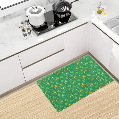 Shamrock With Horse Shoes Print Design LKS305 Kitchen Mat