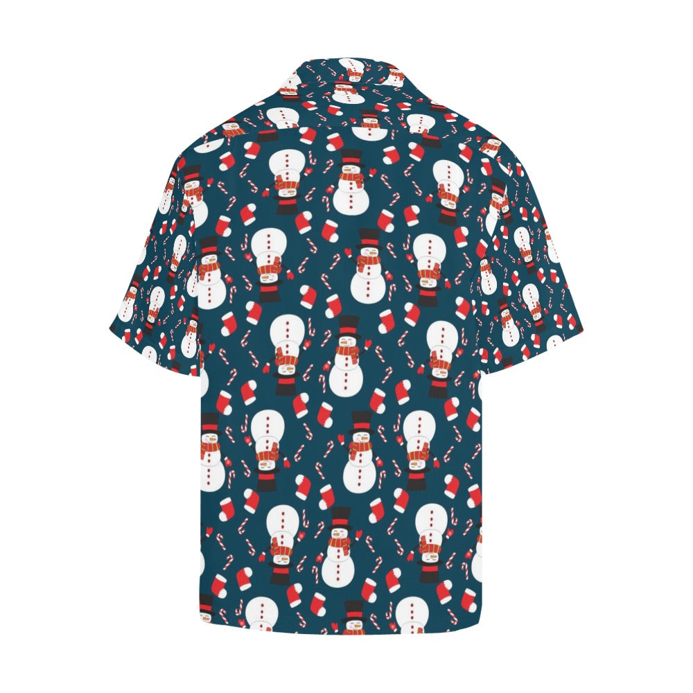 Snowman Print Design LKS301 Men's Hawaiian Shirt