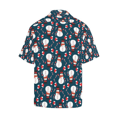 Snowman Print Design LKS301 Men's Hawaiian Shirt