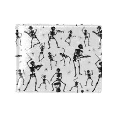 Skeleton Music Player Print Design LKS303 Men's ID Card Wallet