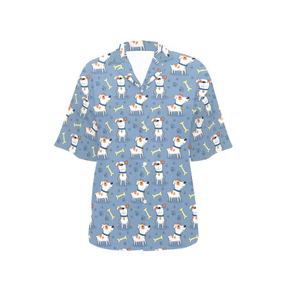 Bull Terriers Pattern Print Design 04 Women's Hawaiian Shirt