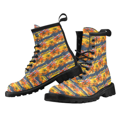 Palm Tree Pattern Print Design PT010 Women's Boots