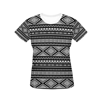 Tribal Pattern Print Design LKS301 Women's  T-shirt