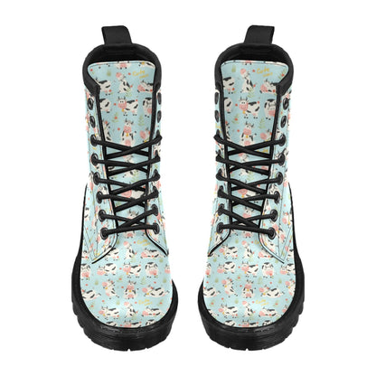 Cattle Print Design LKS403 Women's Boots