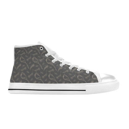 Steak Print Design LKS302 High Top Women's White Shoes