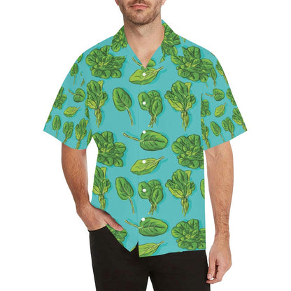 Spinach Print Design LKS301 Men's Hawaiian Shirt