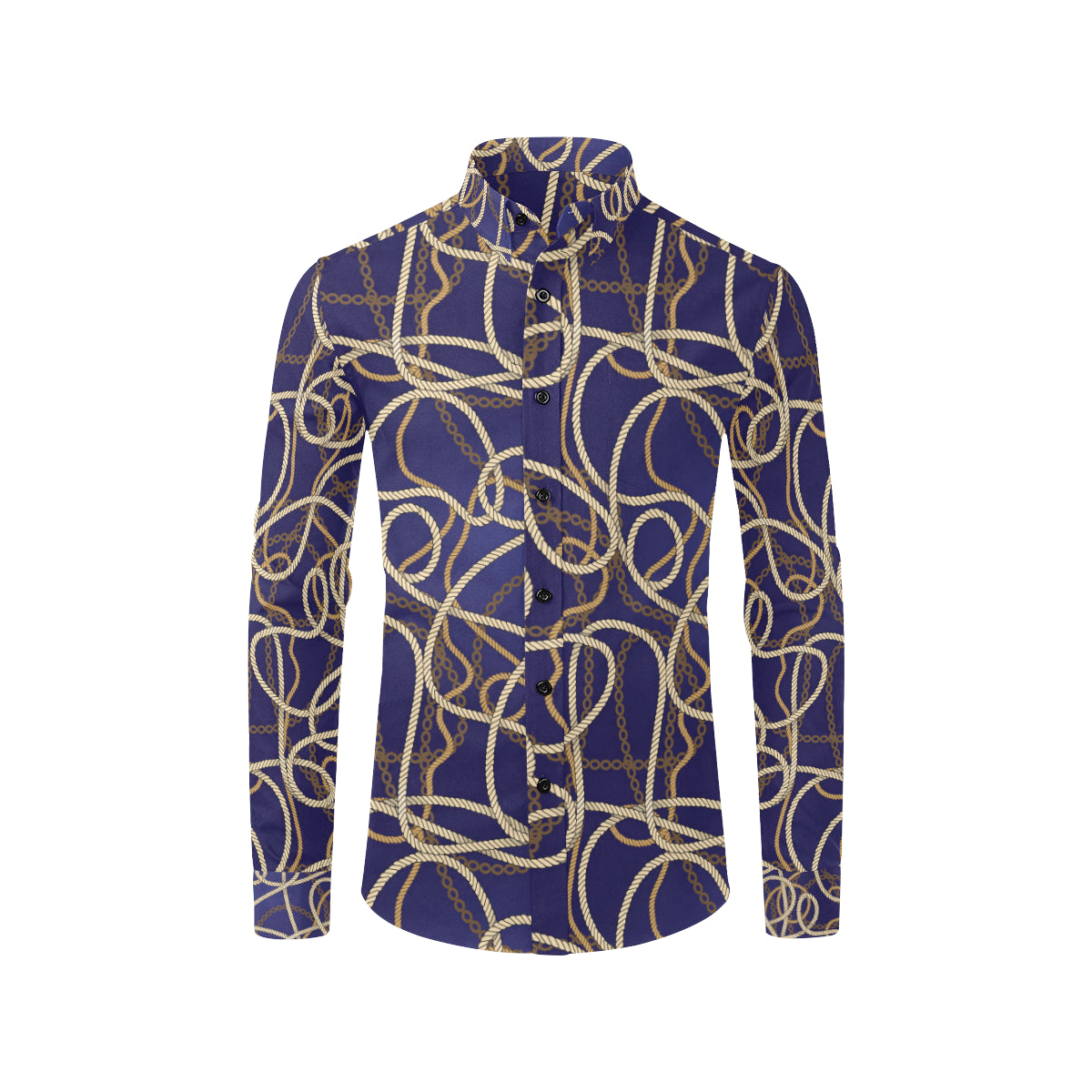 Rope Pattern Print Design A01 Men's Long Sleeve Shirt