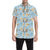 Polynesian Jellyfish Turtle Print Men's Short Sleeve Button Up Shirt