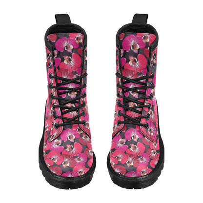 Orchid Red Pattern Print Design OR05 Women's Boots