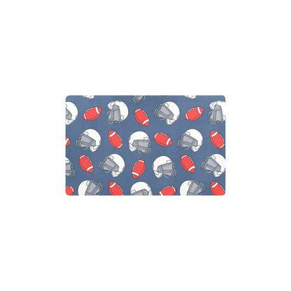 American Football Helmet Design Pattern Kitchen Mat