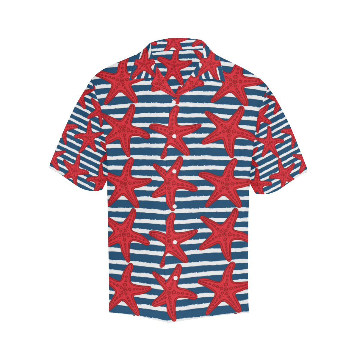 Starfish Red Pattern Print Design 02 Men's Hawaiian Shirt