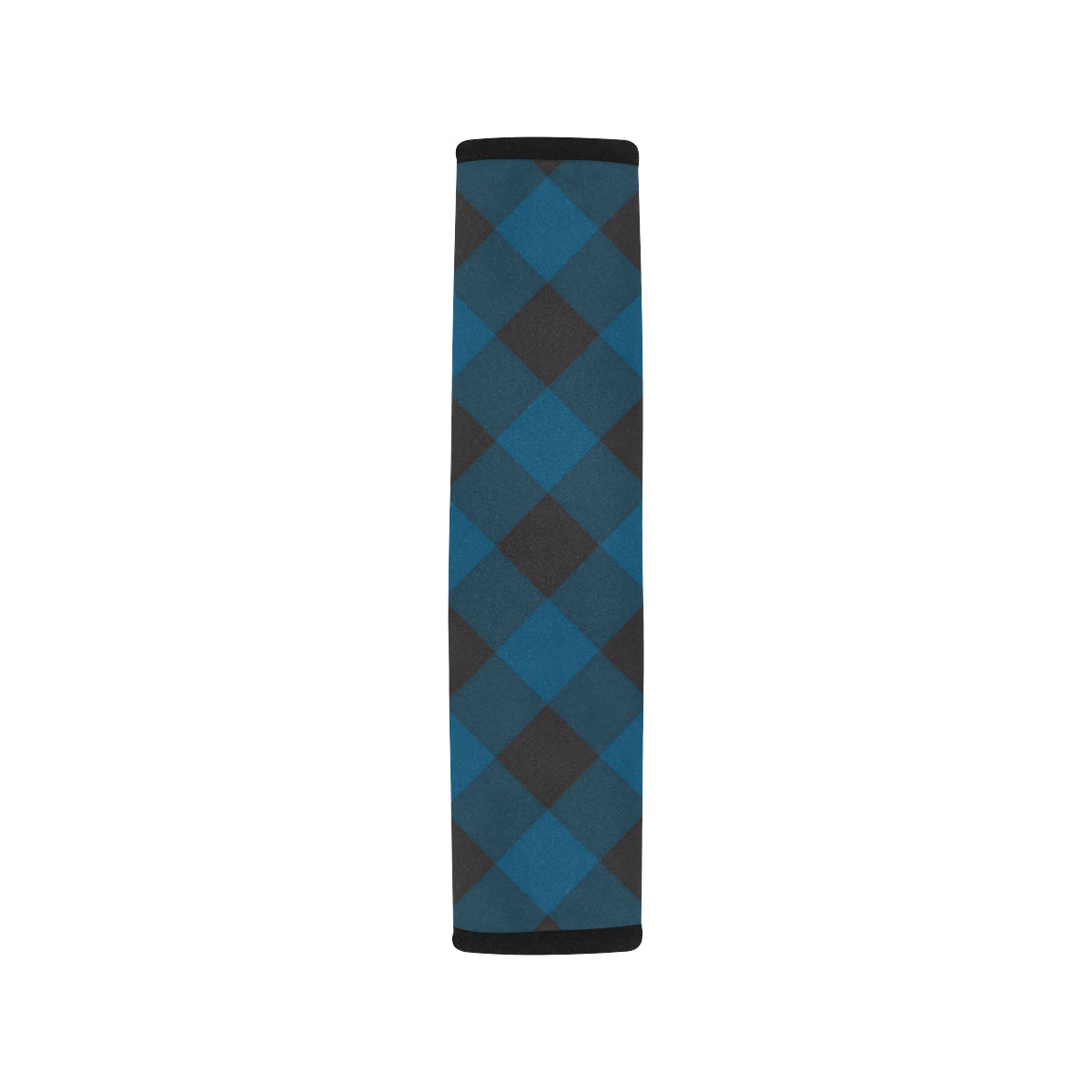 Plaid Blue Pattern Print Design A04 Car Seat Belt Cover