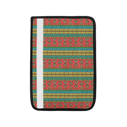 African Colorful Zigzag Print Pattern Car Seat Belt Cover