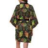 lotus Boho Pattern Print Design LO09 Women Kimono Robe