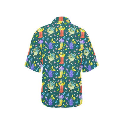 Gardening Pattern Print Design G08 Women's Hawaiian Shirt