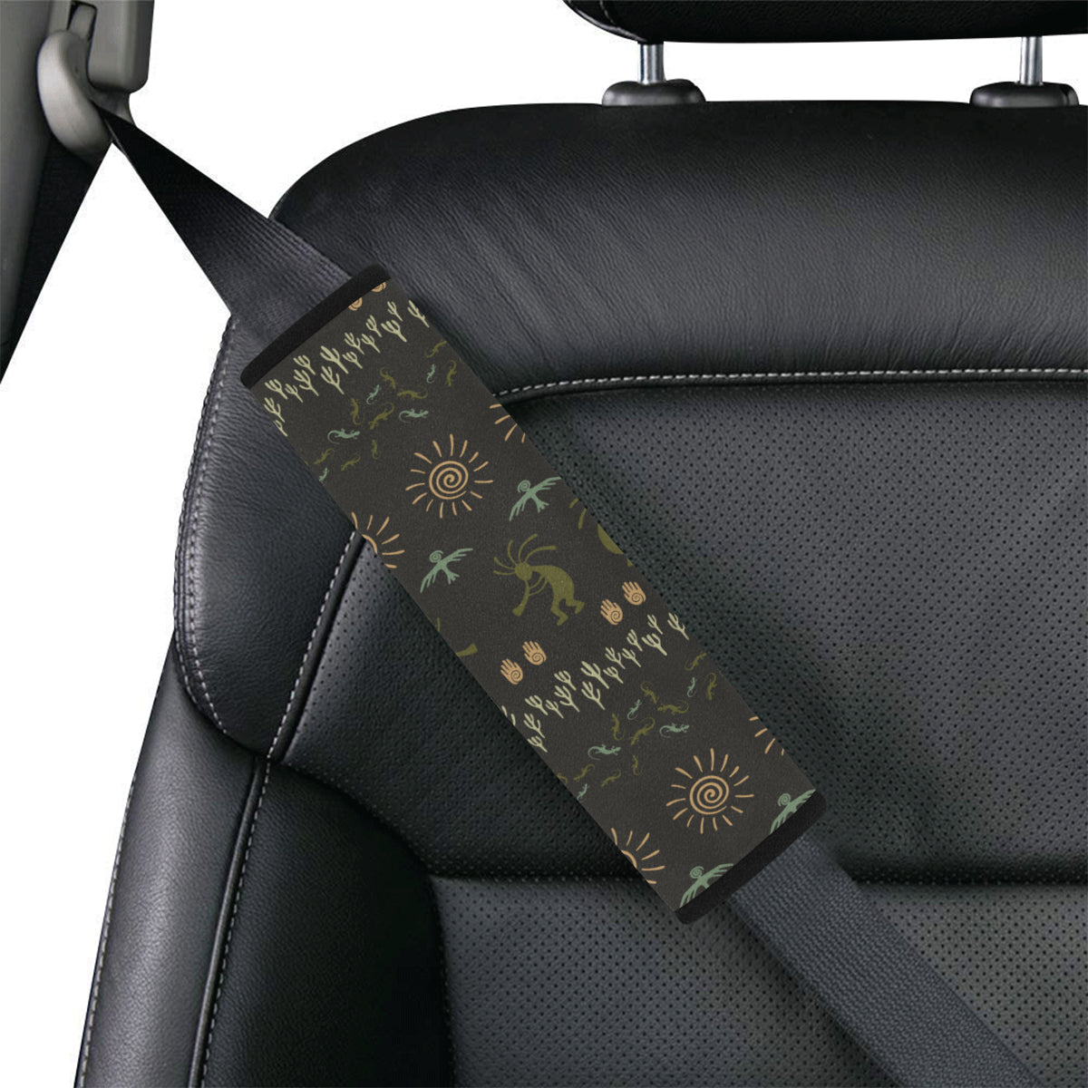 Mayan Pattern Print Design 04 Car Seat Belt Cover
