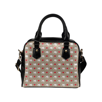Bull Terriers Pattern Print Design 01 Shoulder Handbag