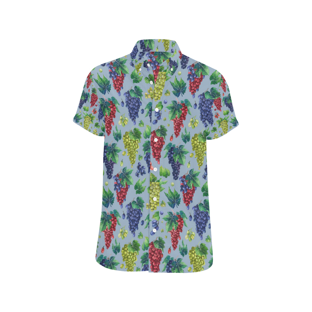 Grape Pattern Print Design GP06 Men's Short Sleeve Button Up Shirt
