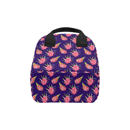 Dragonfruit Pattern Print Design DF02 Insulated Lunch Bag