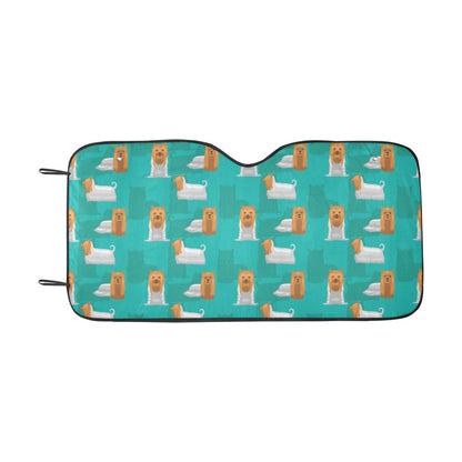 Silky Terriers Print Design LKS301 Car front Windshield Sun Shade