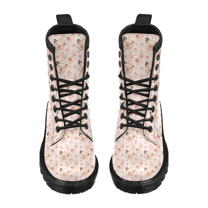 Pig Print Design LKS406 Women's Boots