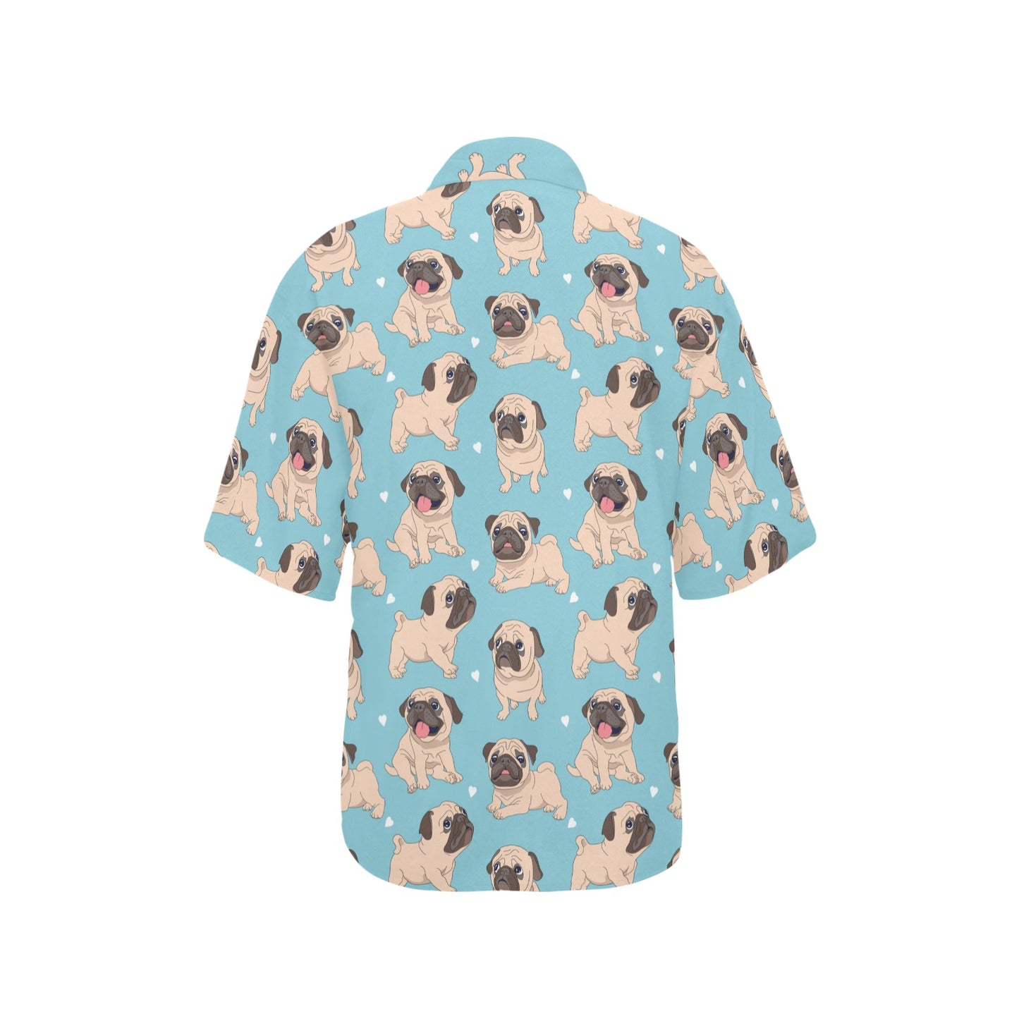 Pug Pattern Print Design A03 Women's Hawaiian Shirt