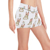 Rabbit Pattern Print Design RB09 Yoga Shorts