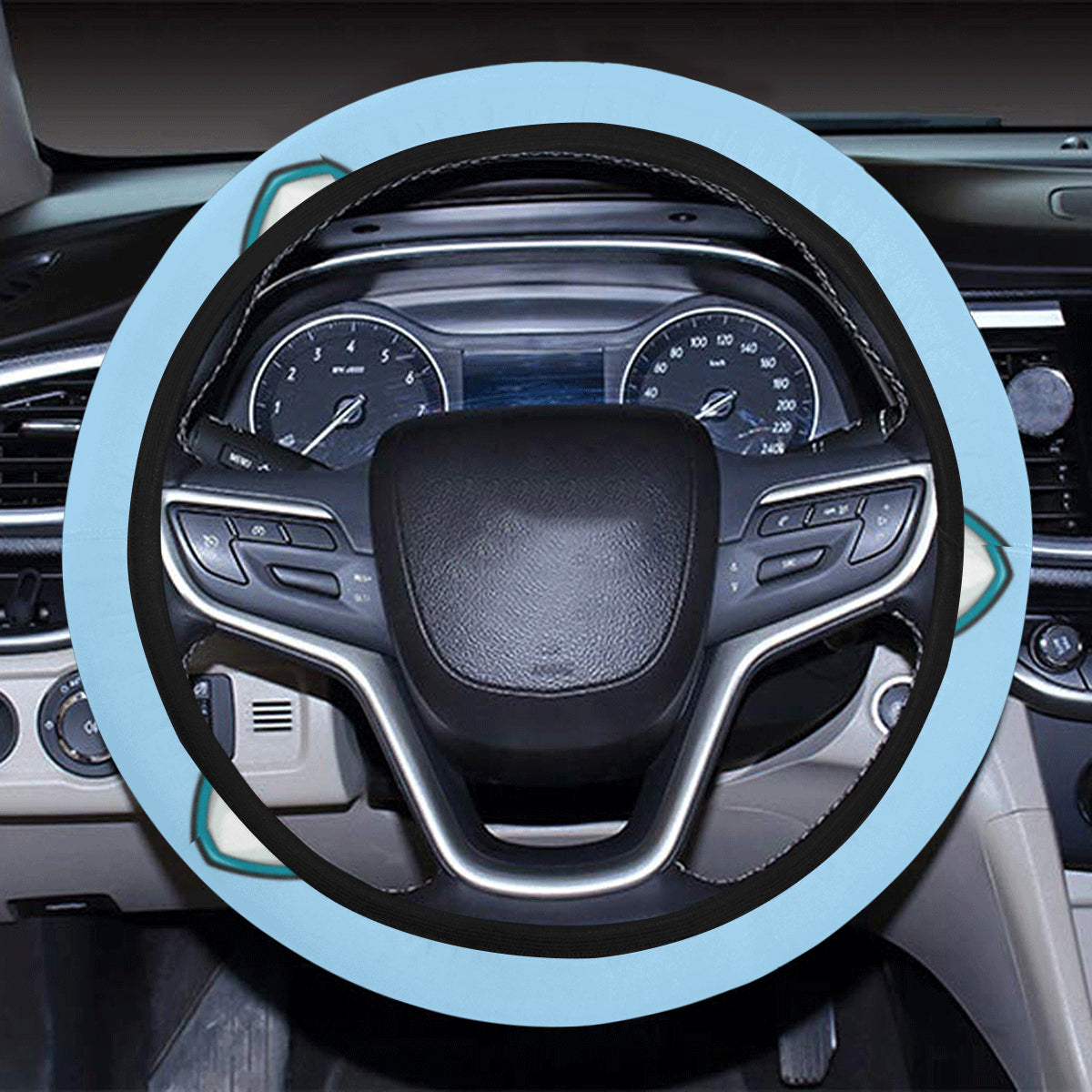 Shark Bite Steering Wheel Cover with Elastic Edge