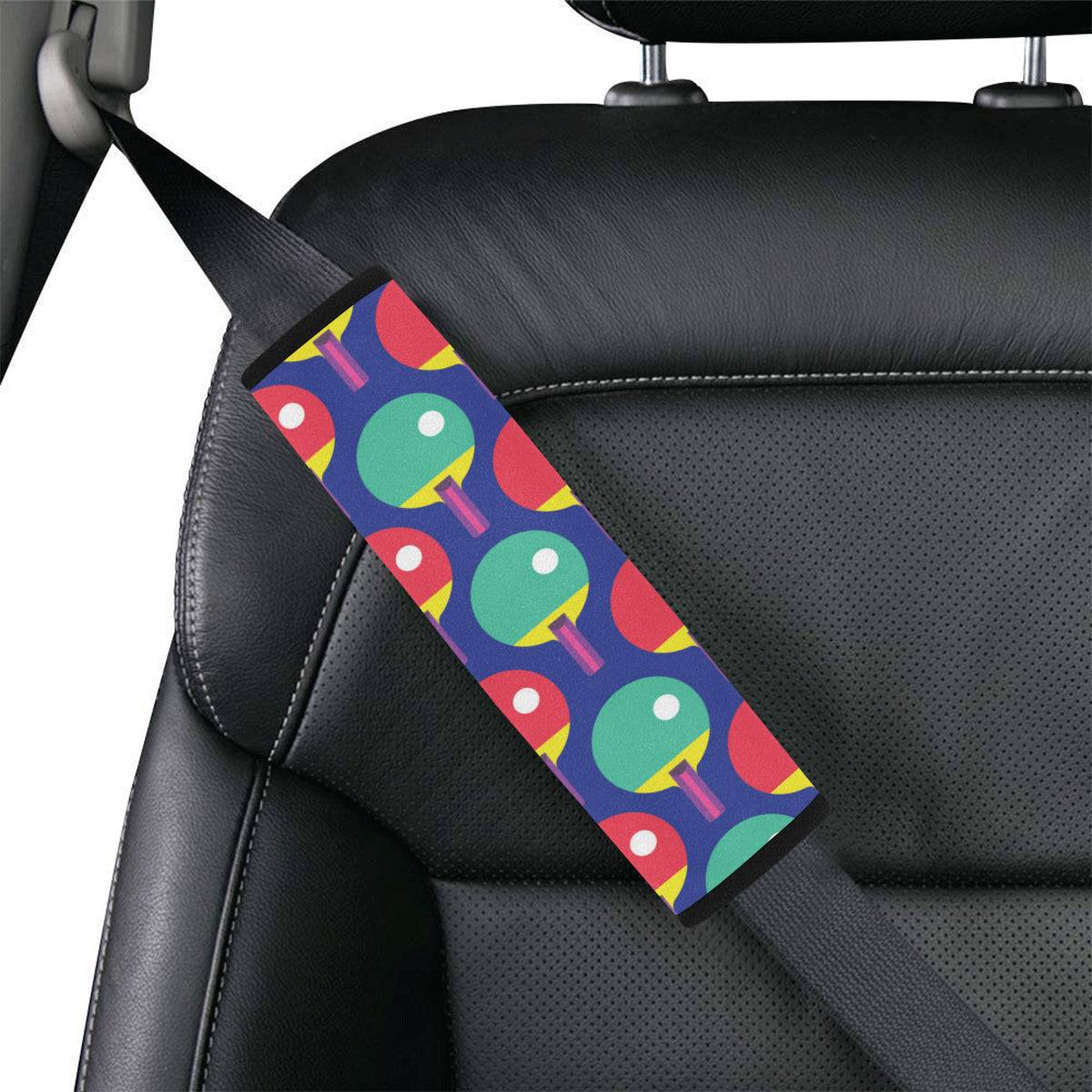 Ping Pong Pattern Print Design A03 Car Seat Belt Cover