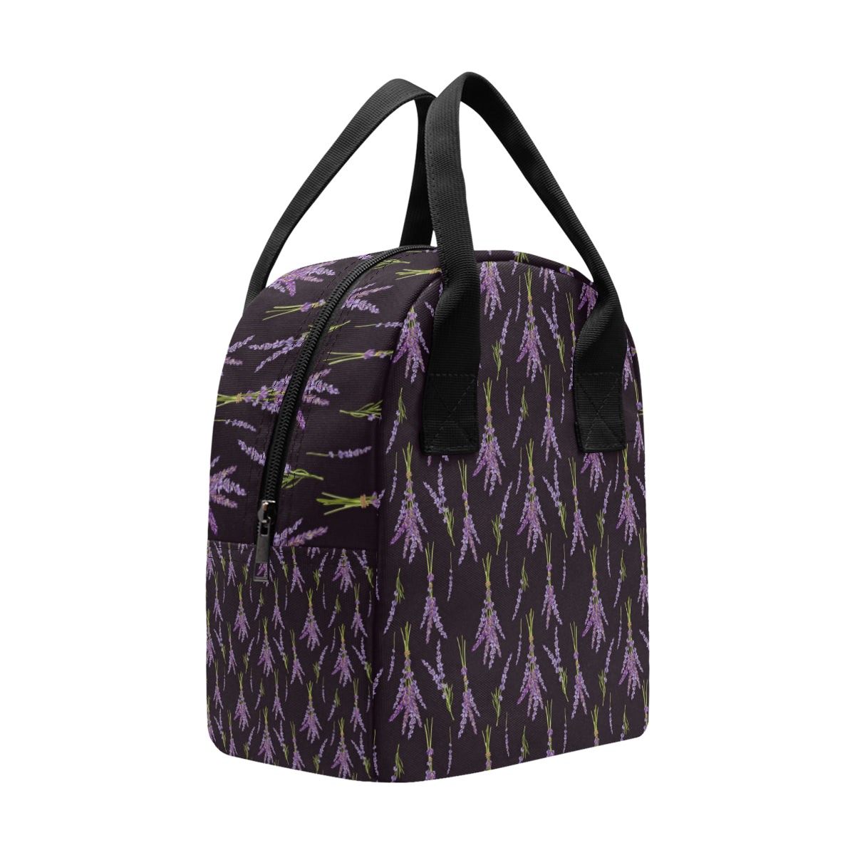 Lavender Pattern Print Design LV05 Insulated Lunch Bag