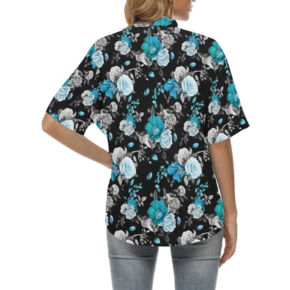 Rose Pattern Print Design A02 Women's Hawaiian Shirt