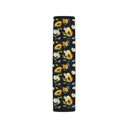 Sunflower Chamomile Bright Color Print Car Seat Belt Cover