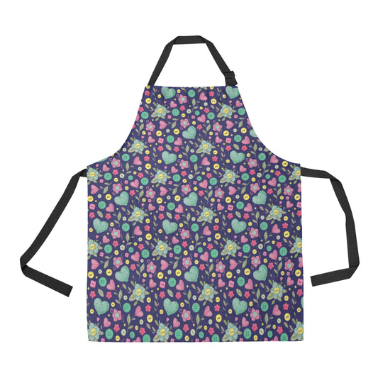 Crochet Pattern Print Design 02 Apron with Pocket