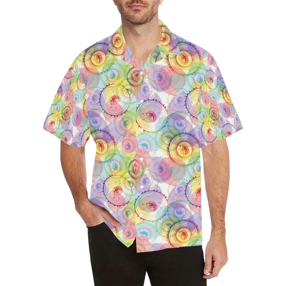 Third Eye Print Design LKS303 Men's Hawaiian Shirt