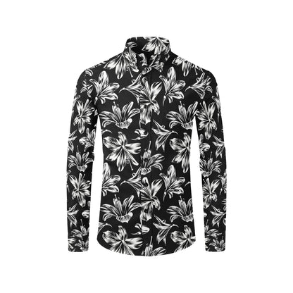 Amaryllis Pattern Print Design AL04 Men's Long Sleeve Shirt