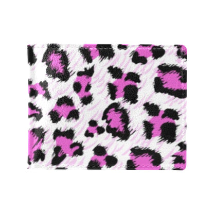 Leopard Pink Skin Print Men's ID Card Wallet