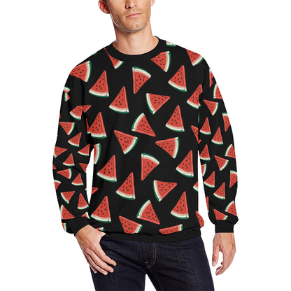 Watermelon Pattern Print Design WM01 Men Long Sleeve Sweatshirt