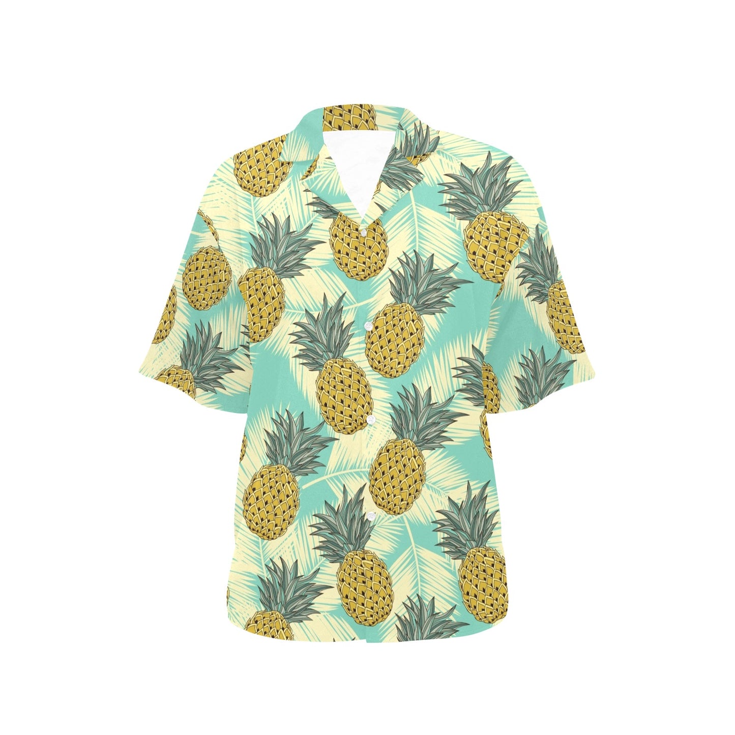Pineapple Pattern Print Design PP03 Women's Hawaiian Shirt