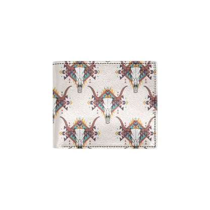 Buffalo Head Pattern Print Design 02 Men's ID Card Wallet